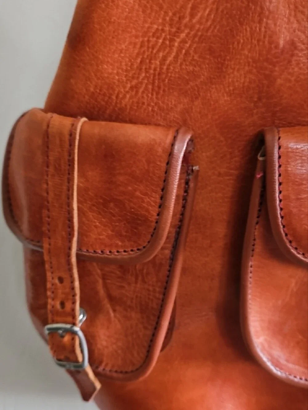 Leather Men’s Backpack - Brown Convertible Daypack